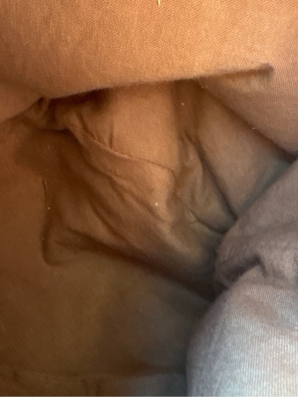 World Market Brown Suede Bucket Bag Metal Ring Handle Drawstring Leather Purse - Picture 9 of 9